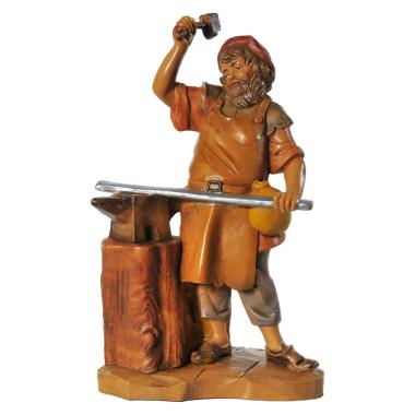 Statua cm.12 Fabbro con Banco e Attrezzi | Fontanini