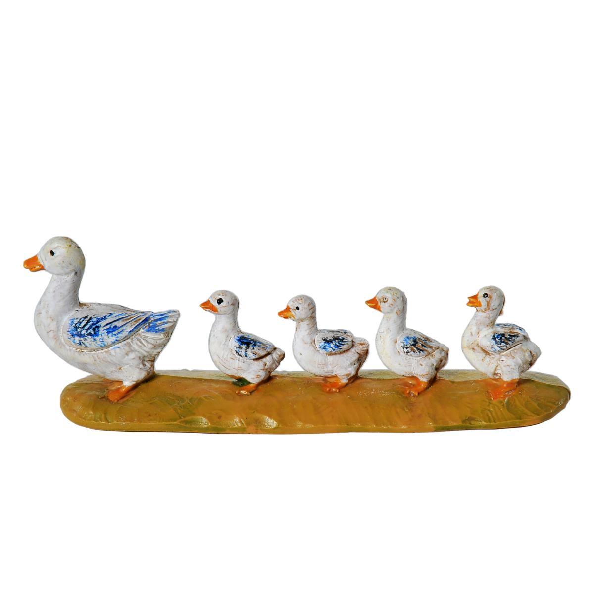 Statua cm.12 Famiglia Anatre con Base | Fontanini