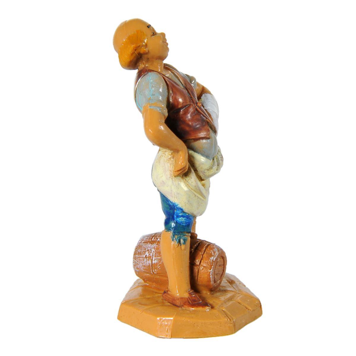 Statua cm.6,5 Oste con Botte | Fontanini