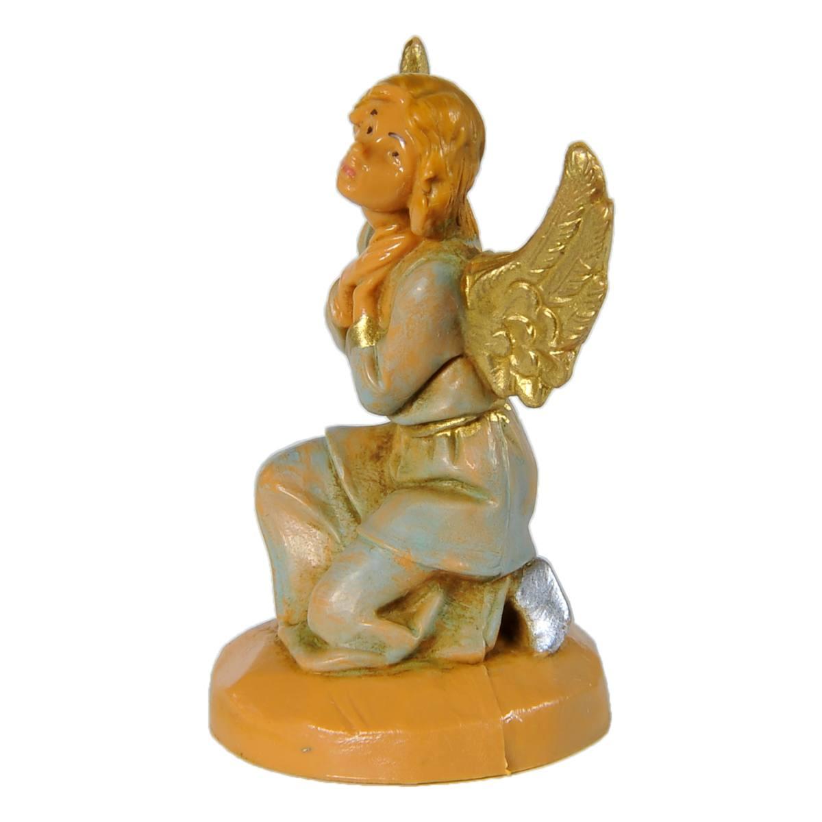 Statua presepe 6.5 cm angelo in ginocchio