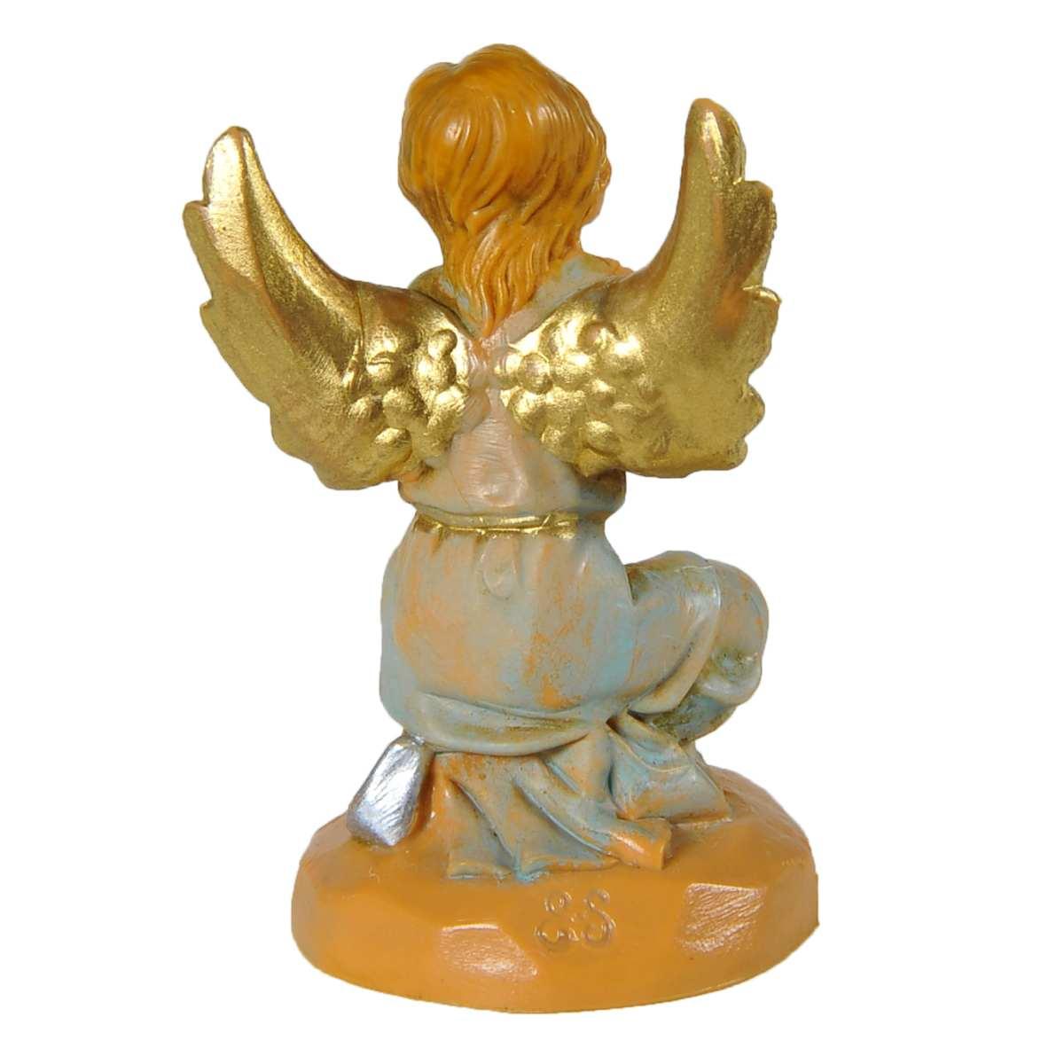Statua presepe 6.5 cm angelo in ginocchio