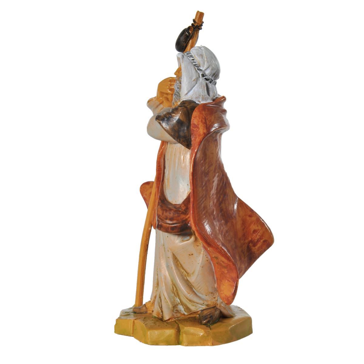 Statua presepe 12 cm pastore con bastone