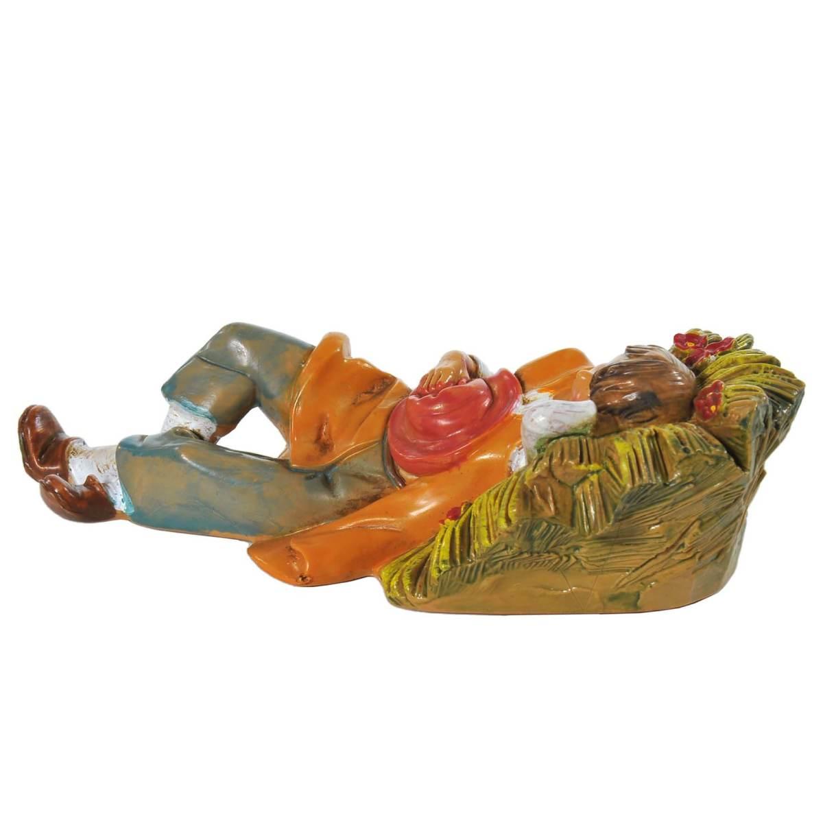 Statua presepe 12 cm pastore dormiente