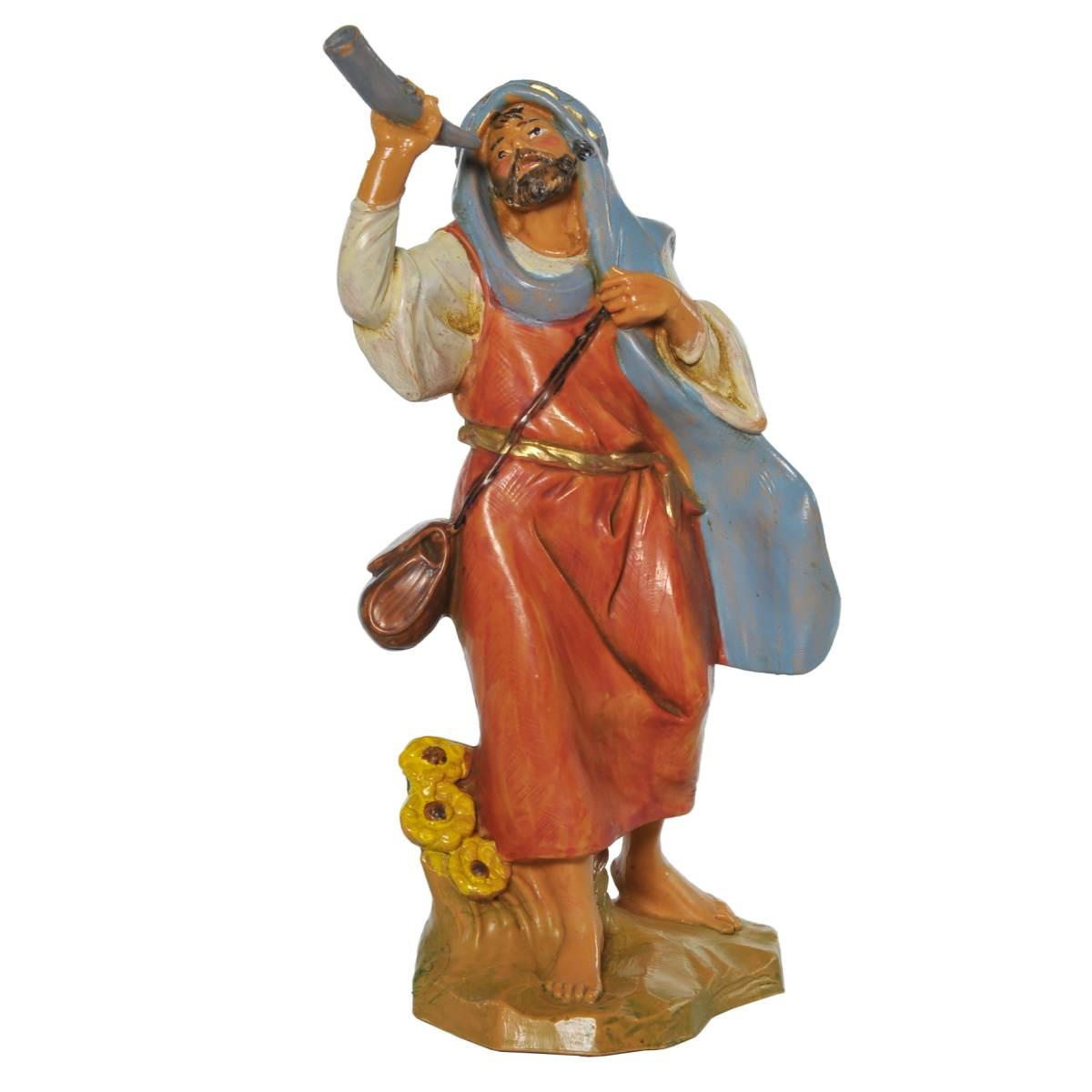 Statua cm.12 Pastore con Corno | Fontanini