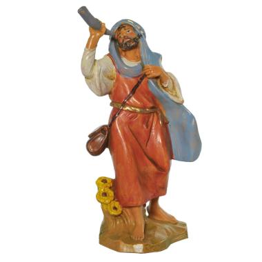Statua cm.12 Pastore con Corno | Fontanini