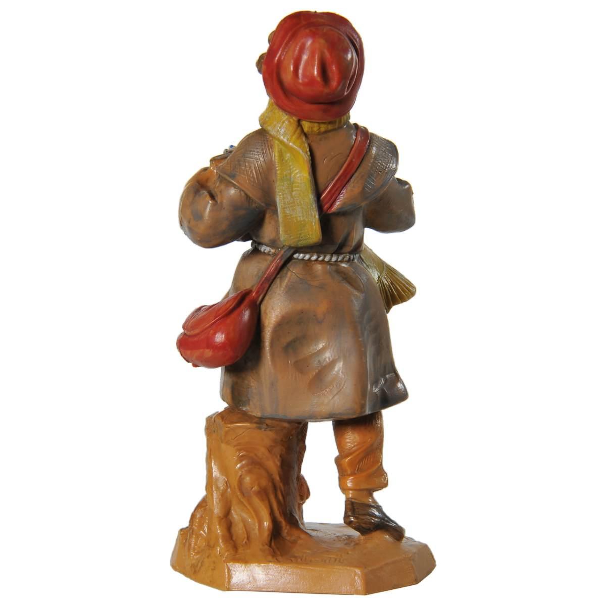 Statua presepe 12 cm pastore con fisarmonica