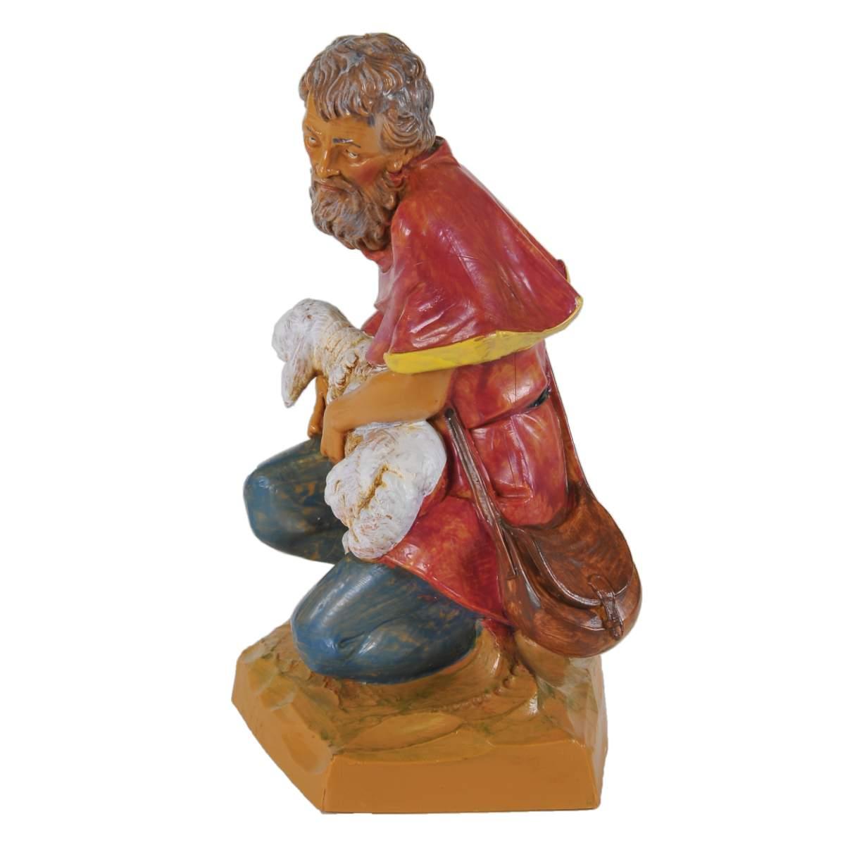 Statua cm.19 Pastore Inginocchiato con Pecora | Fontanini