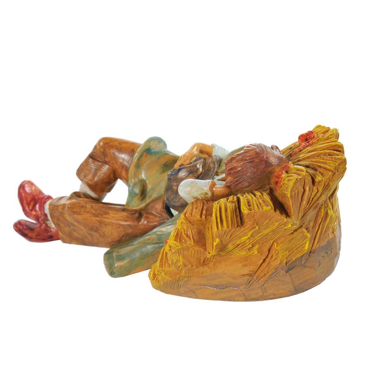 Statua presepe 19 cm pastore sdraiato