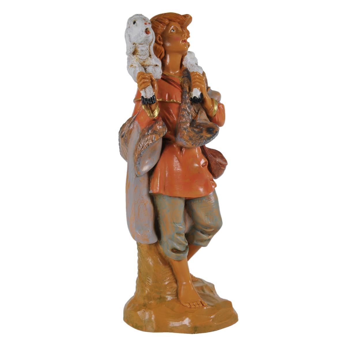 Statua cm.19 Pastore con Pecora sulle Spalle | Fontanini