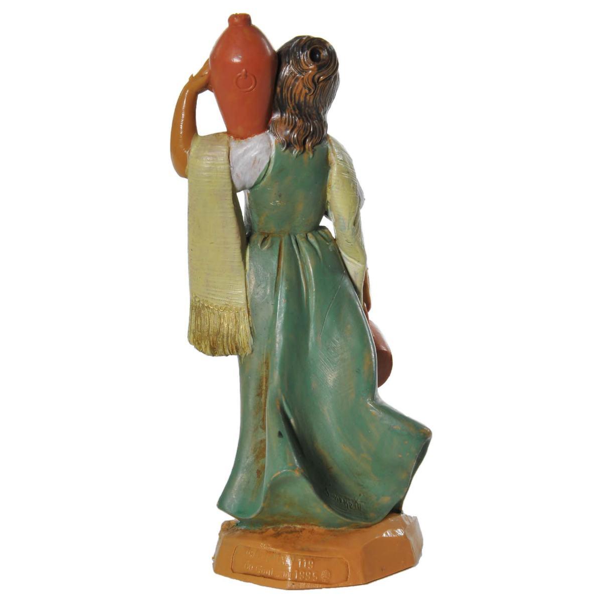 Statua presepe 12 cm pastorella con brocche