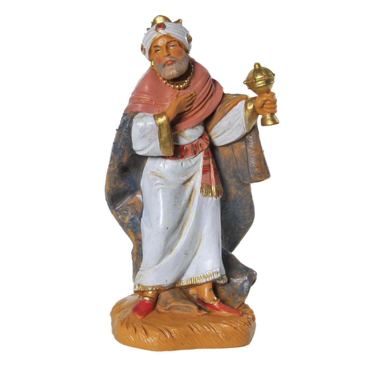 Statua presepe 12 cm re magio gaspare