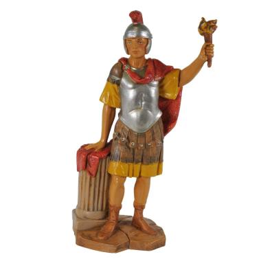 Statua cm.19 Soldato Romano con Fiaccola | Fontanini