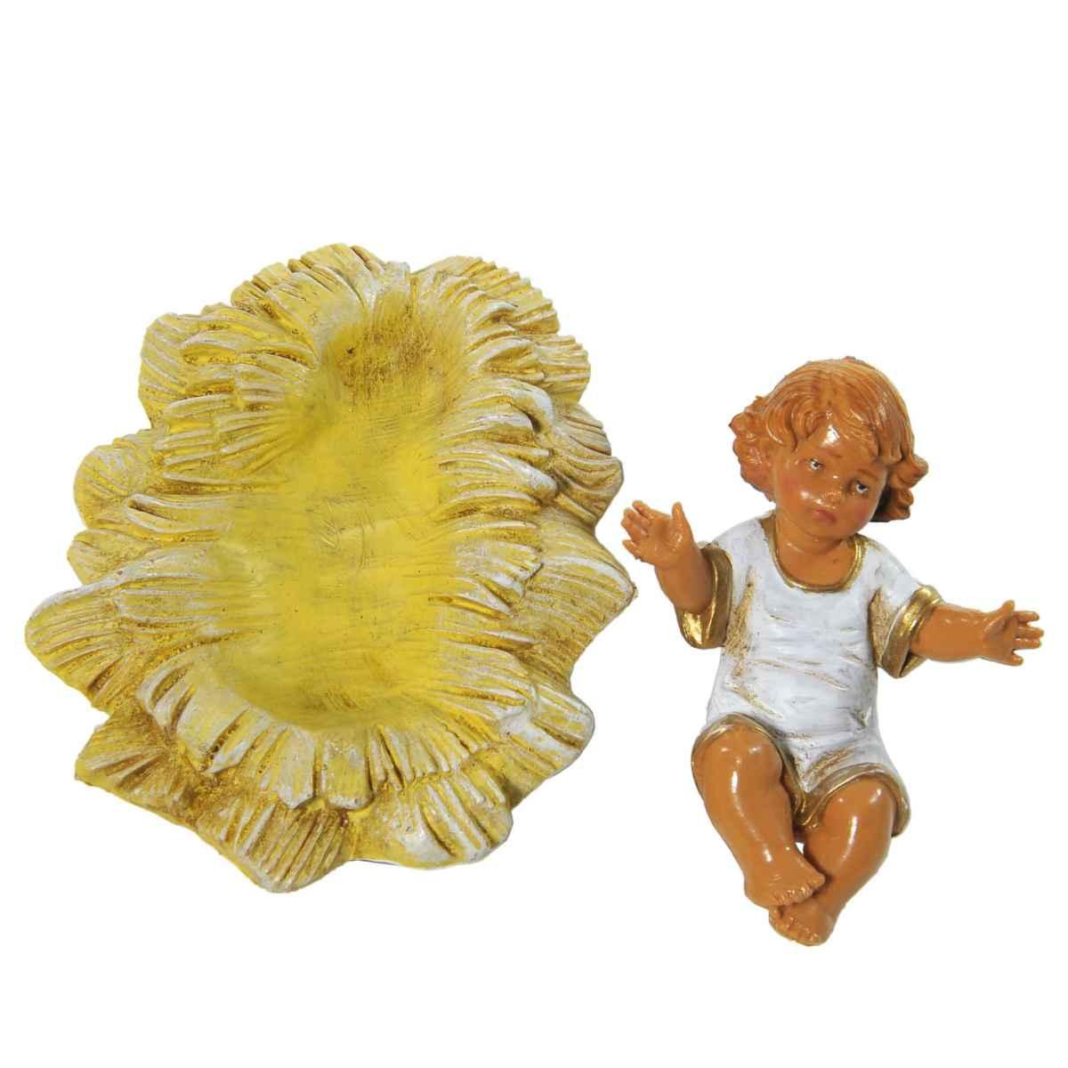 Statua cm.19 Gesù Bambino con Culla | Fontanini