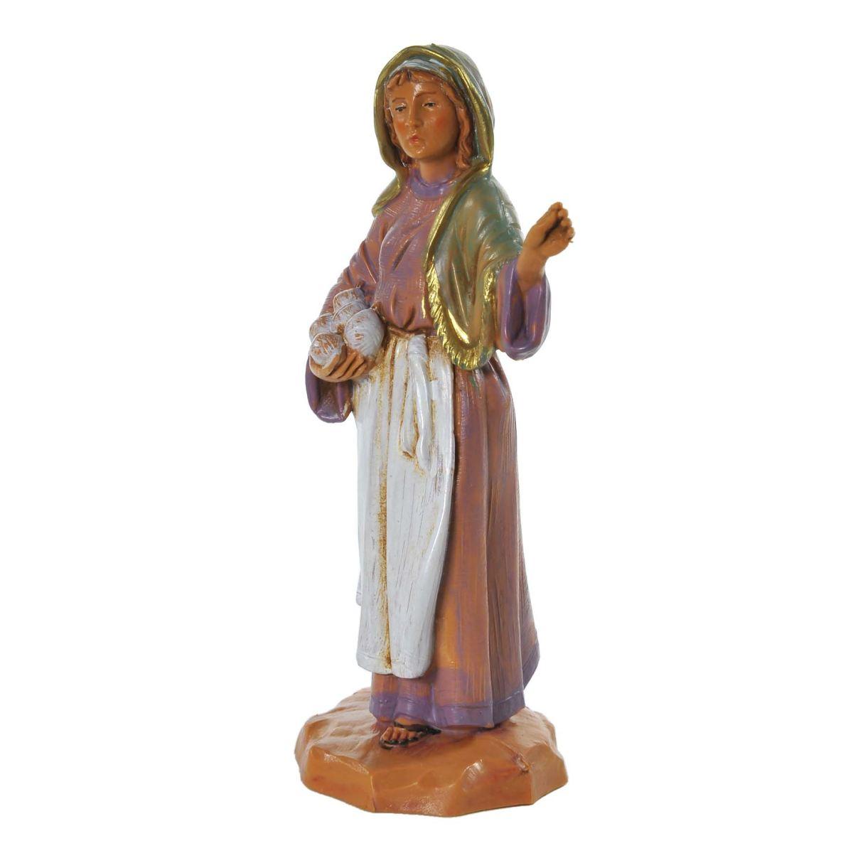 Statua cm.12 Pastorella con Gomitoli | Fontanini