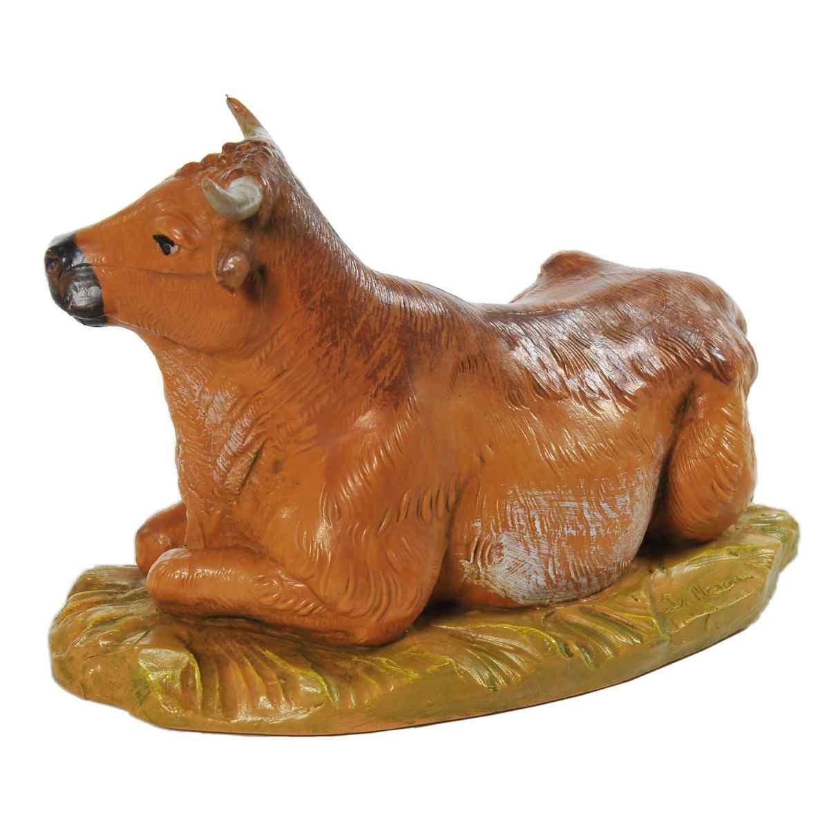 Statua presepe 19 cm bue sdraiato