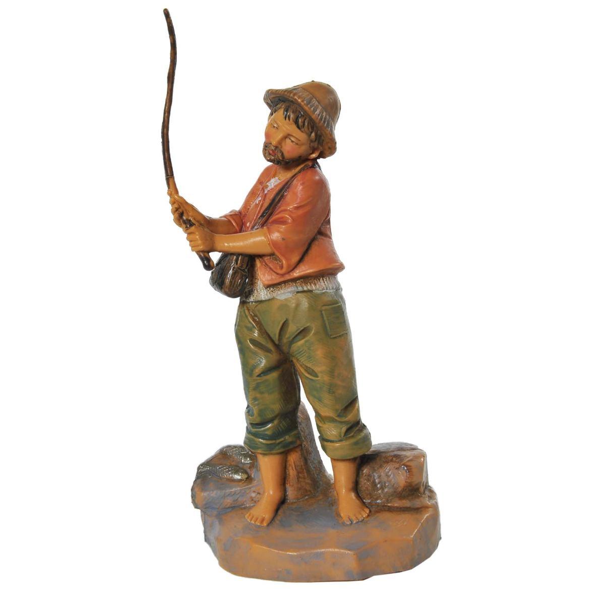 Statua cm.9,5 Pescatore di Fiume | Fontanini