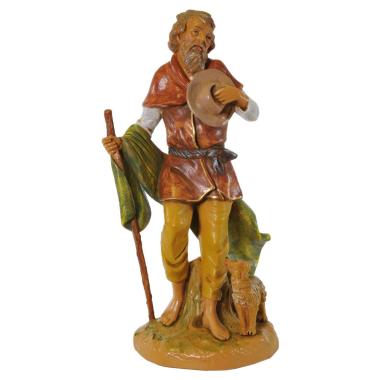 Statua cm.30 Pastore con Cane e Bastone | Fontanini