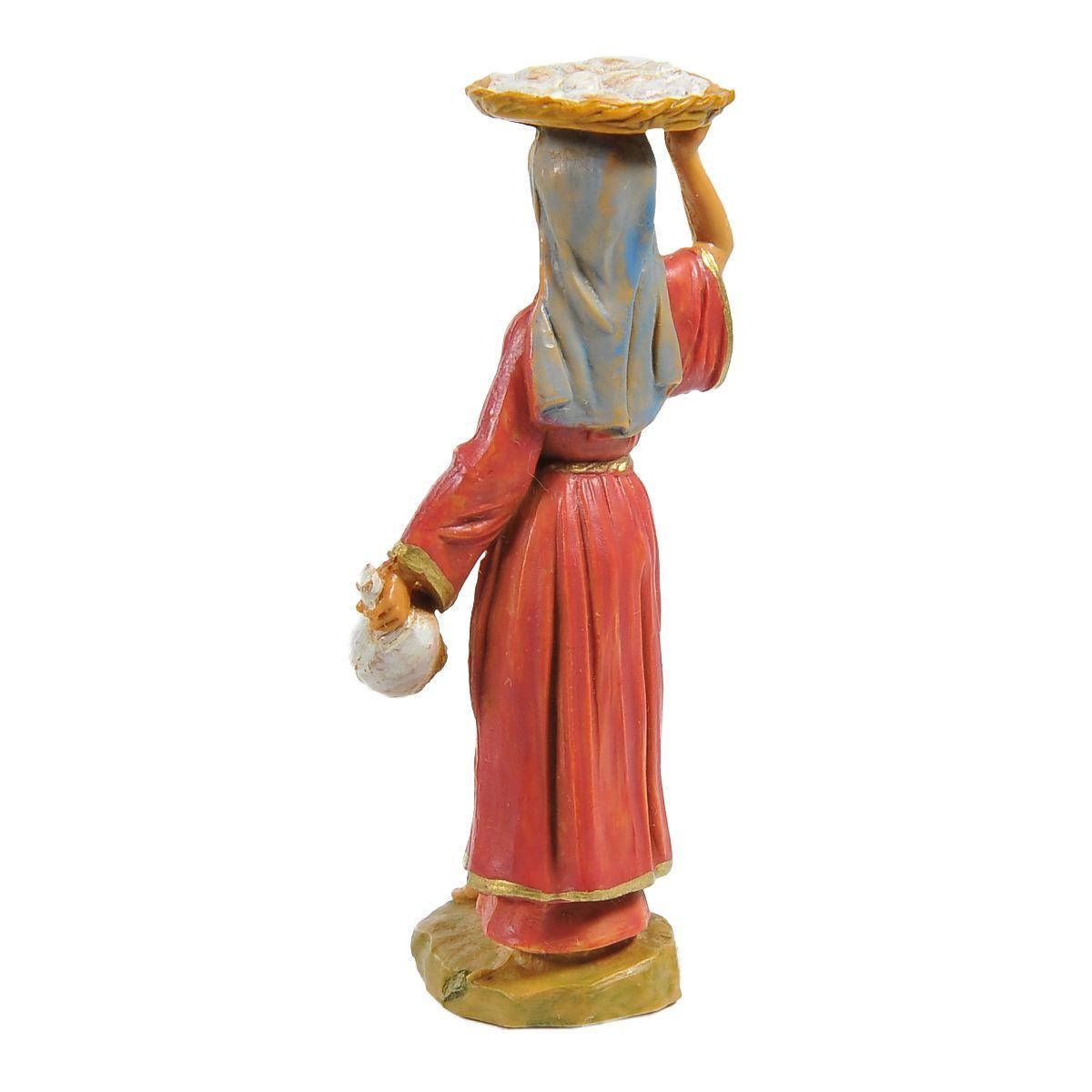 Statua cm.6,5 Pastorella con Vassoio | Fontanini