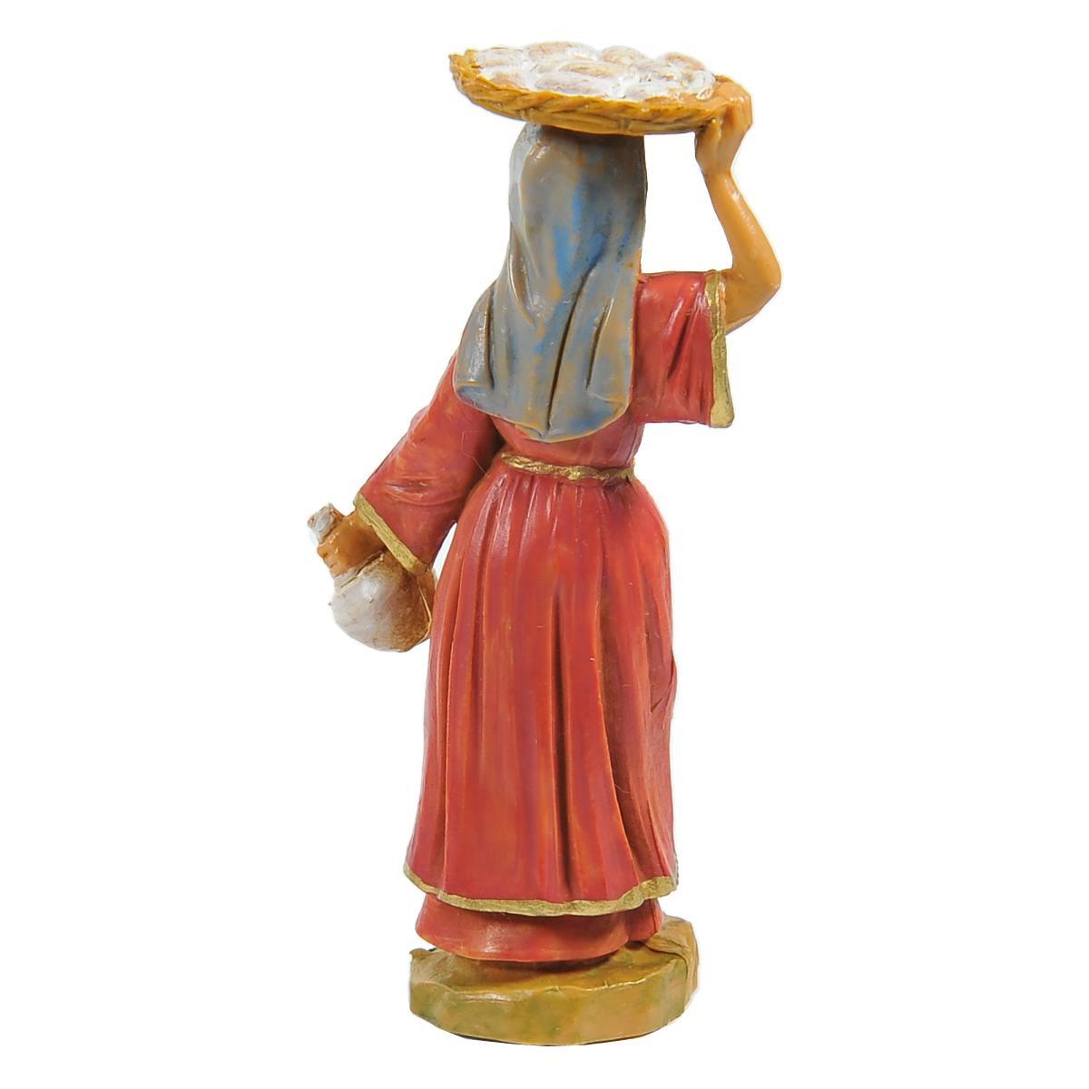 Statua cm.6,5 Pastorella con Vassoio | Fontanini