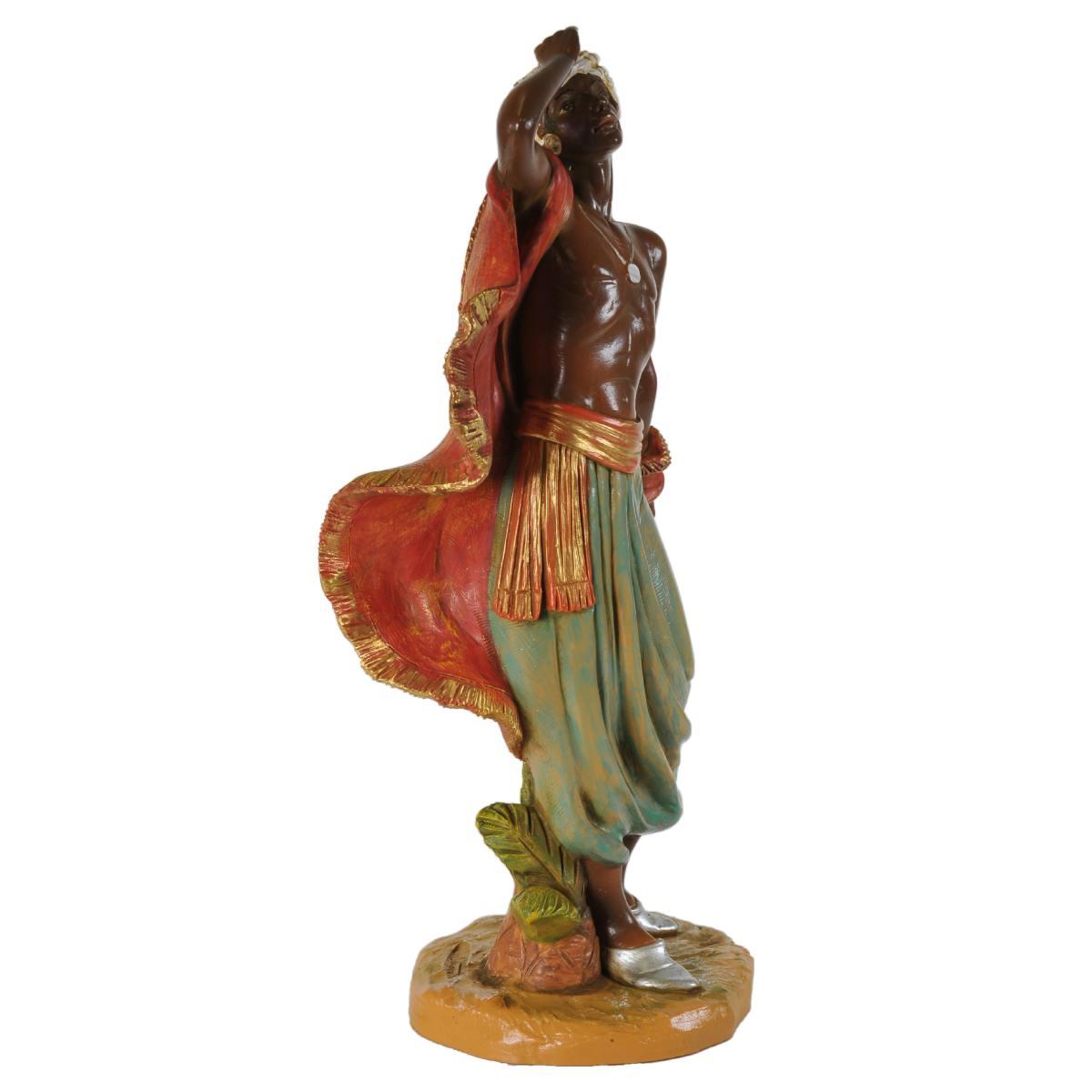 Statua presepe 30 cm cammelliere in piedi