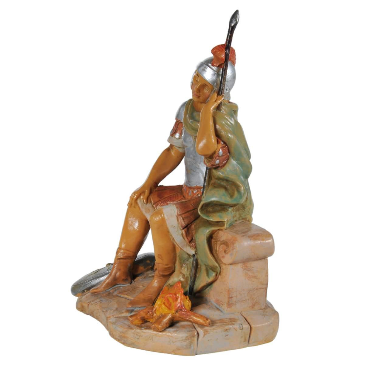 Statua cm.12 Soldato Romano Seduto con Fuoco | Fontanini
