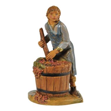 Statua cm.12 Ragazzo che Pigia Uva | Fontanini