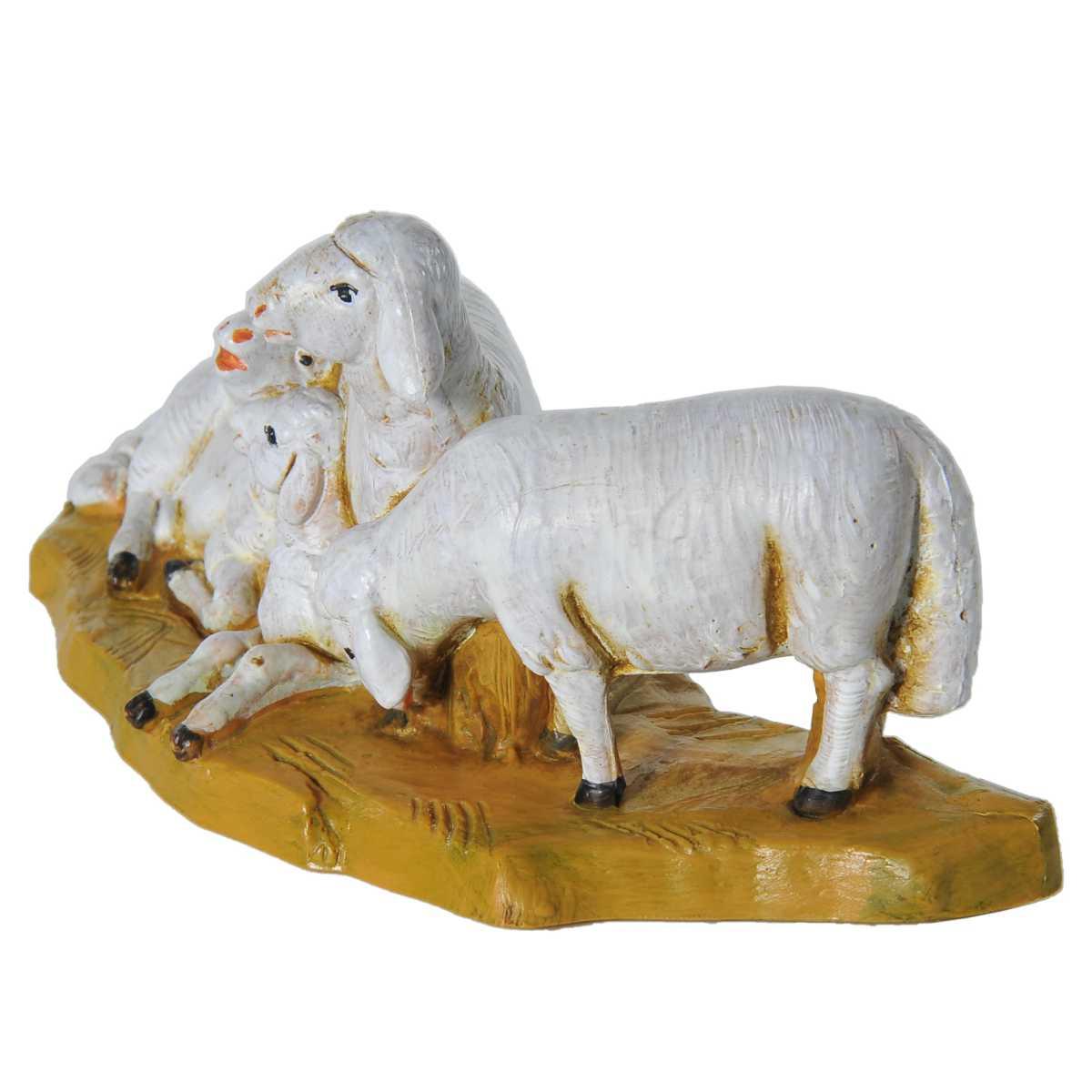 Statua presepe 12 cm gregge di pecore