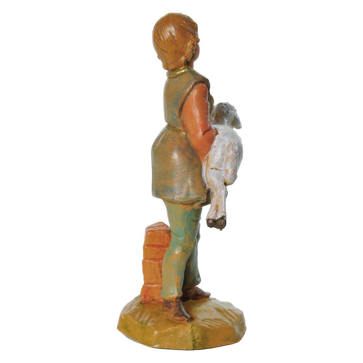 Statua cm.12 Ari Giovane con Pecora in Braccio | Fontanini