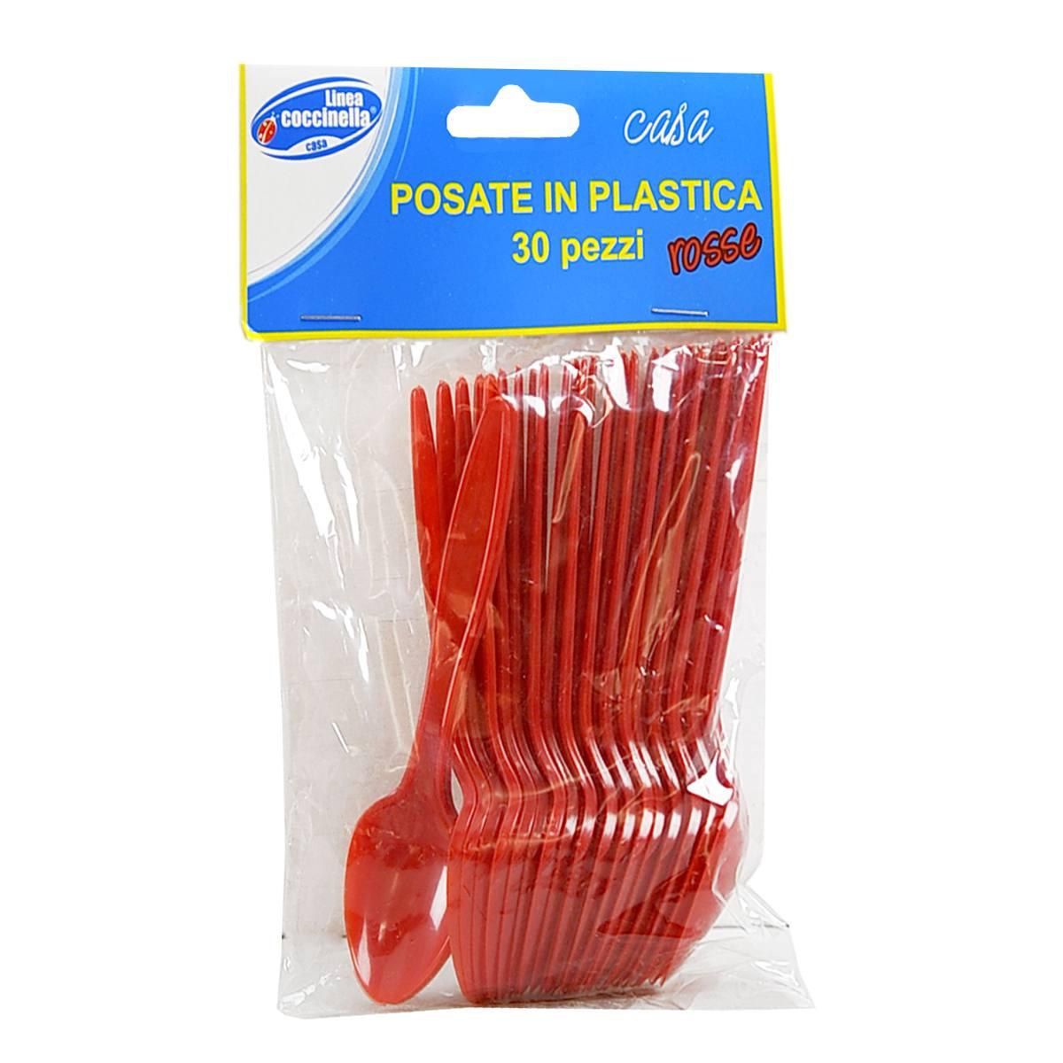 Posate Party Cucchiaino Pvc Set pz.30 Rosso |M2 Store