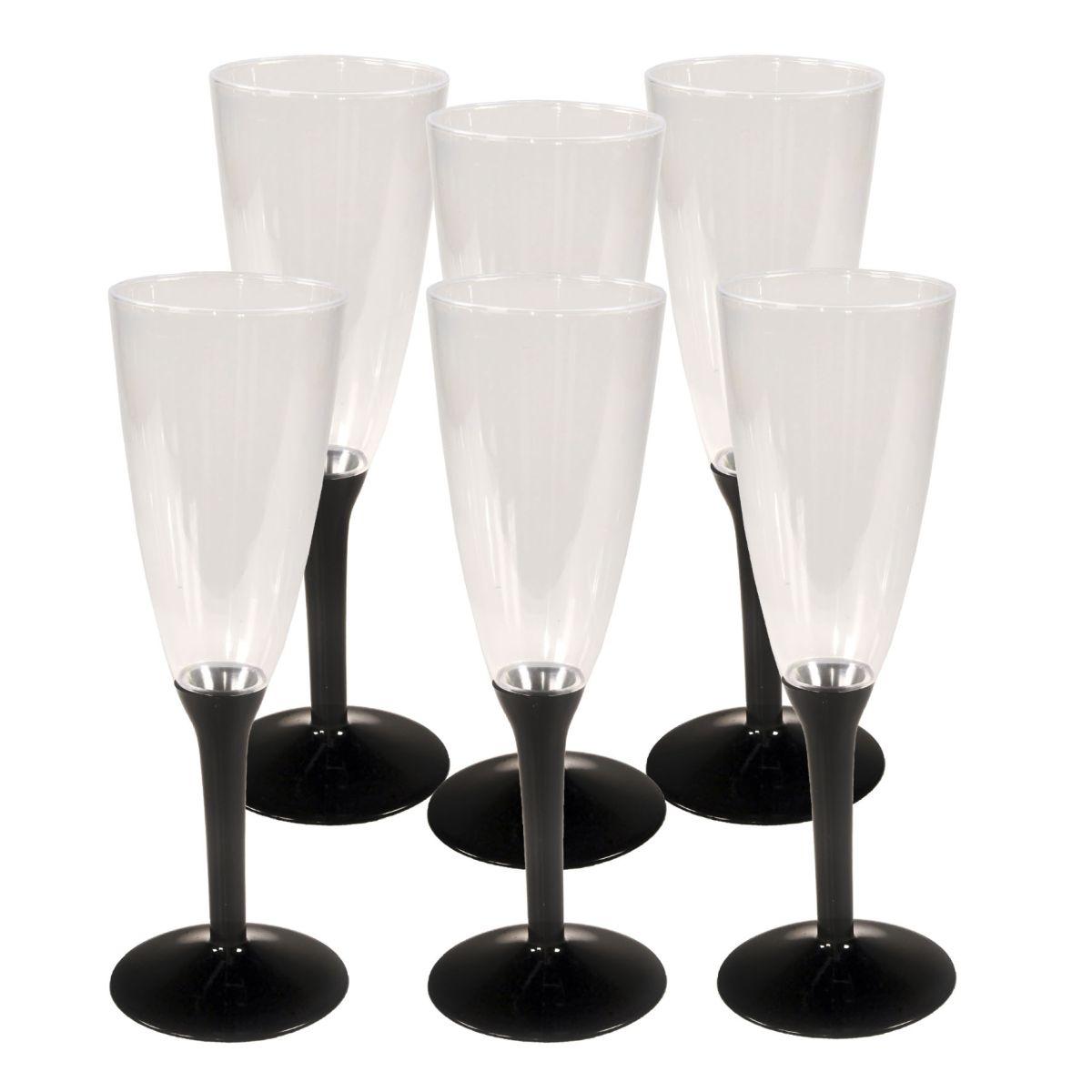 Bicchiere Pl Flute Kristal Nero Set pz.6 |M2 Store