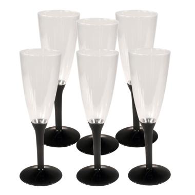 Bicchiere Pl Flute Kristal Nero Set pz.6 |M2 Store