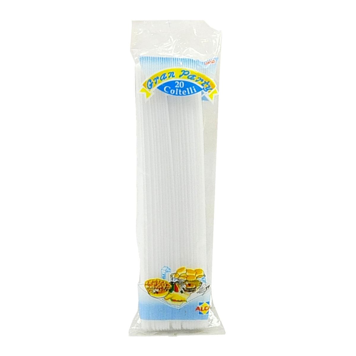 Posate Party Coltello Pvc Set pz.20 Bianchi Alca |M2 Store