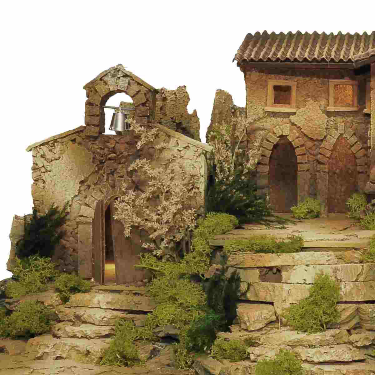 Paesaggio con Capanna Chiesa Terrazzo cm.70x45x52 | De Sisinno