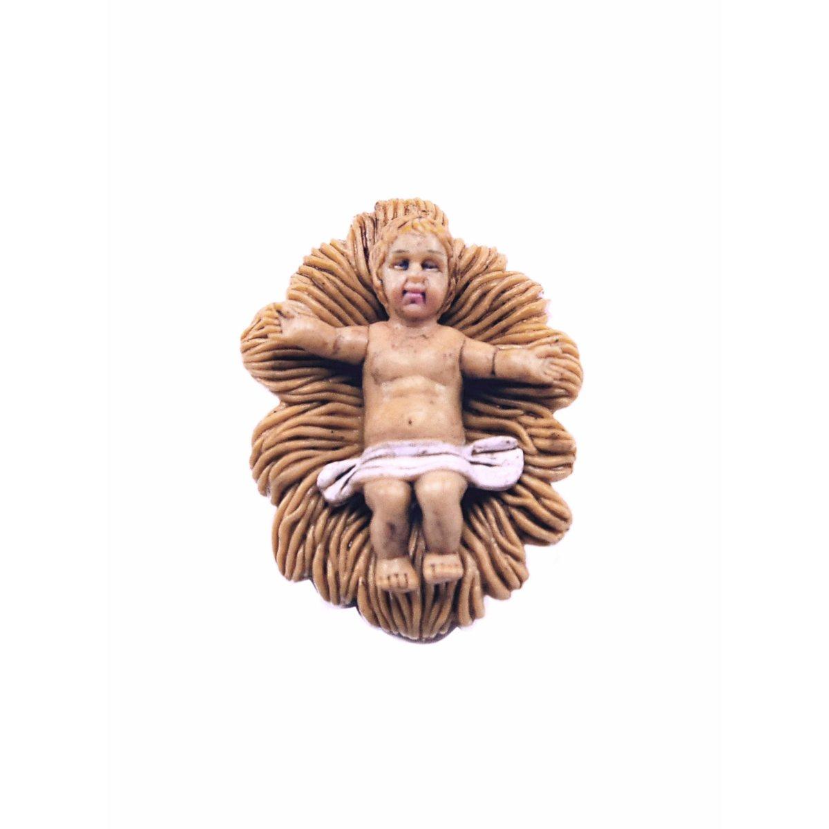 Statua cm.10 Gesù Bambino con Culla cm.5x3,5 | M2 Store