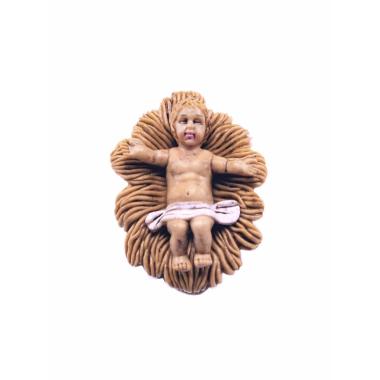 Statua cm.10 Gesù Bambino con Culla cm.5x3,5 | M2 Store