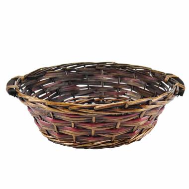 Cesto Natale Vimini Tondo Marrone cm.Ø42xh12 |M2 Store