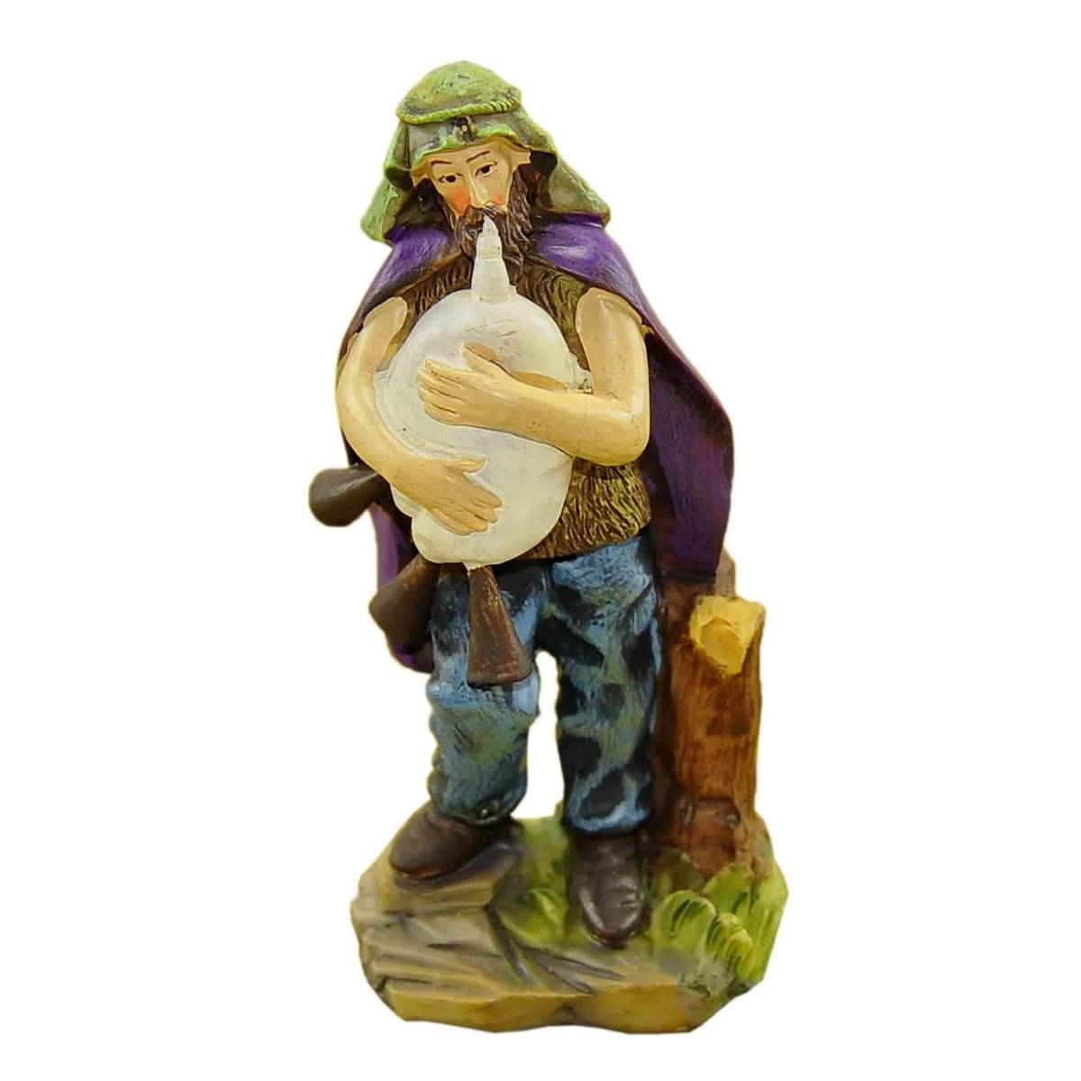 Statua cm.15 Zampognaro che Suona la Zampogna | M2 Store