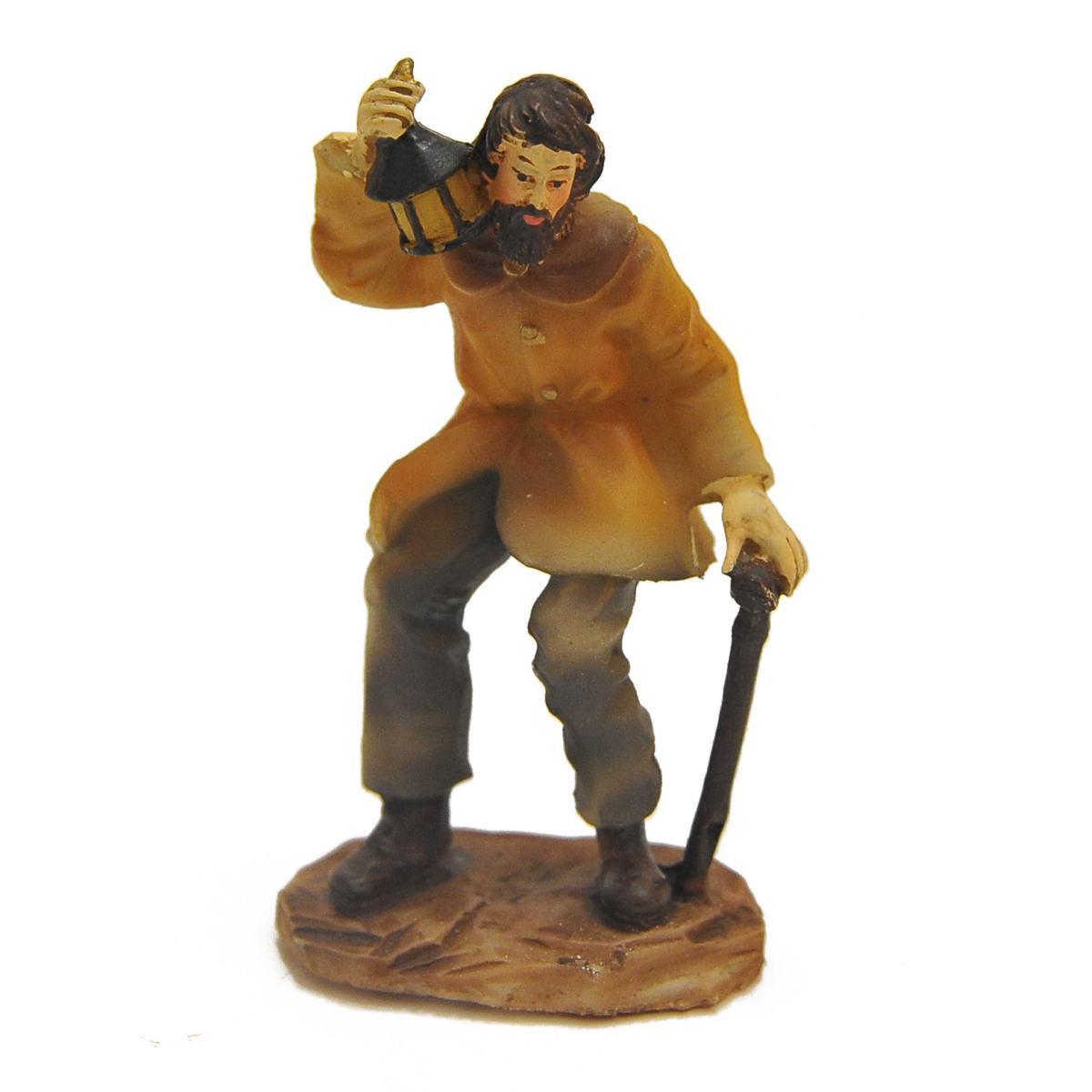 Statua cm.9 Lanternaio con Bastone e Lanterna | M2 Store