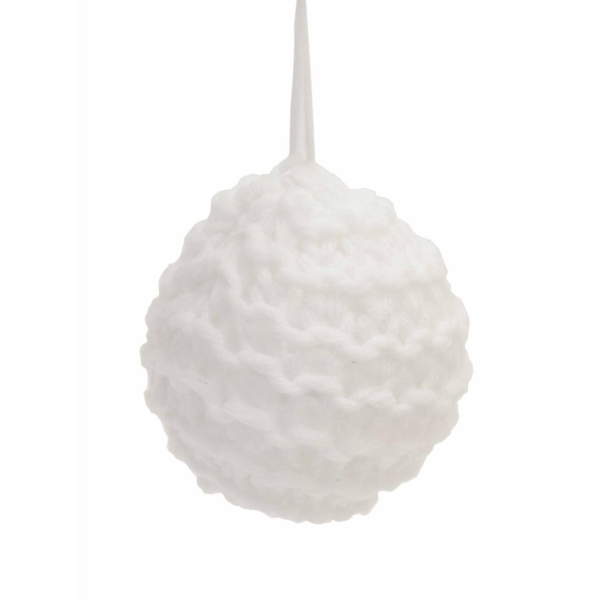Pallina Natale cm.Ø11 Lana Bianca |M2 Store