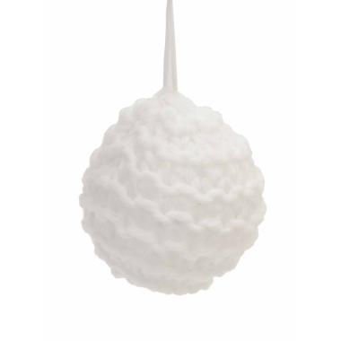 Pallina Natale cm.Ø11 Lana Bianca |M2 Store