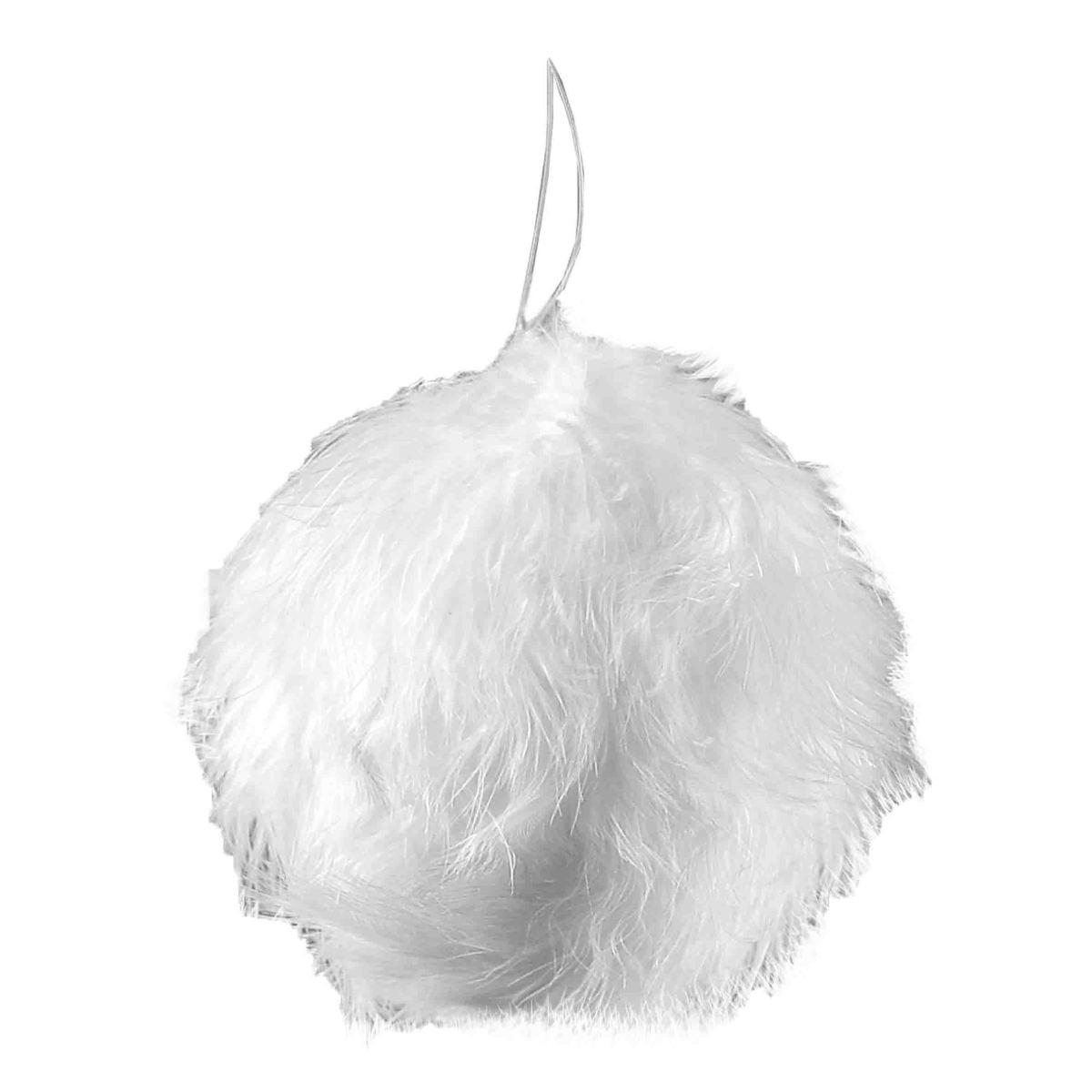 Pallina Natale cm.Ø7 Piuma Bianca |M2 Store