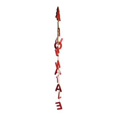 Fuoriporta Scritta Legno Rossa cm.h.100 |M2 Store