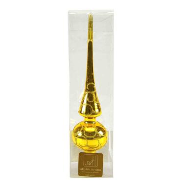 Puntale Albero Natale Vetro cm.25 Oro Glitter |M2 Store