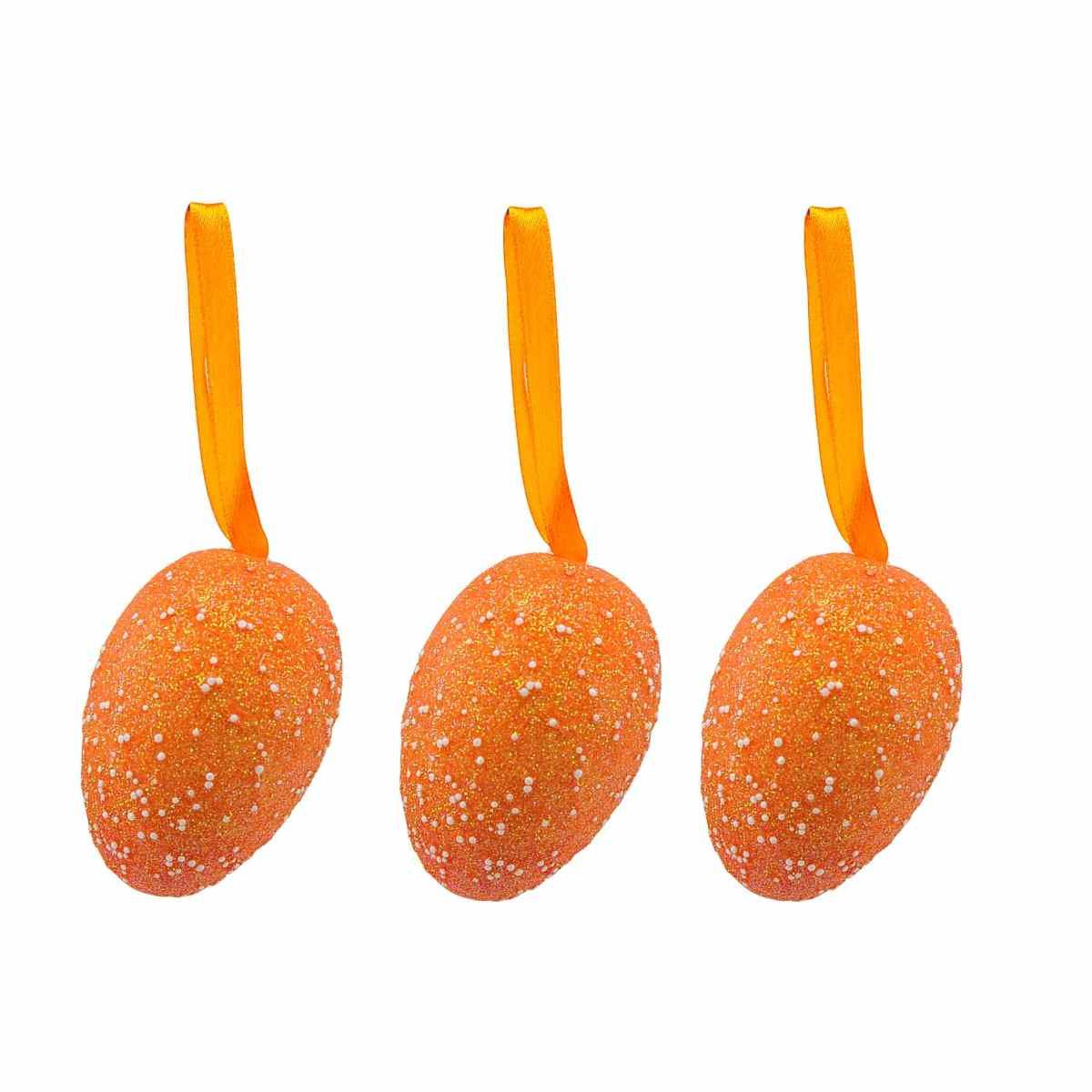 Uova polist glitter 6 colori assortiti 6 cm