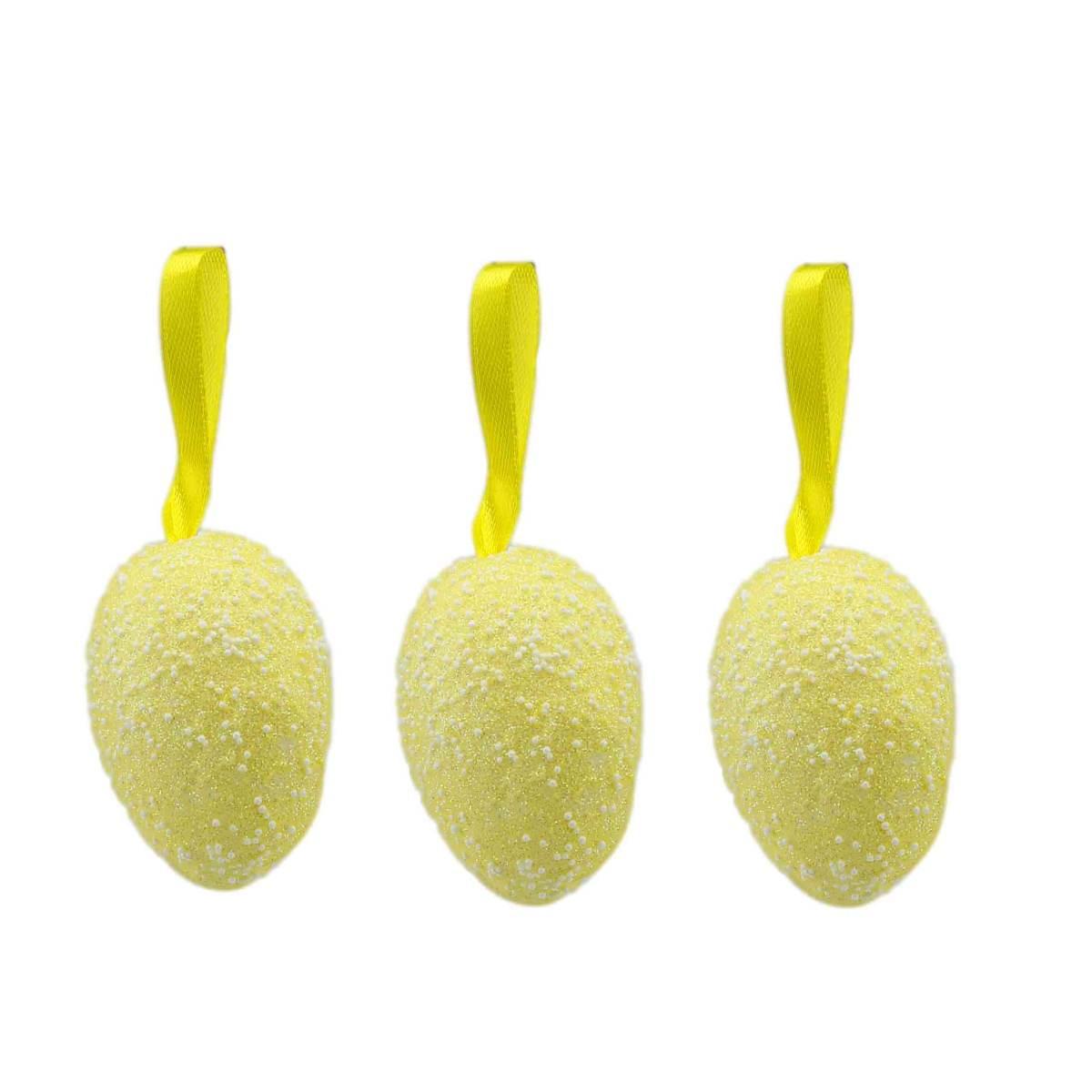 Uova polist glitter 6 colori assortiti 6 cm