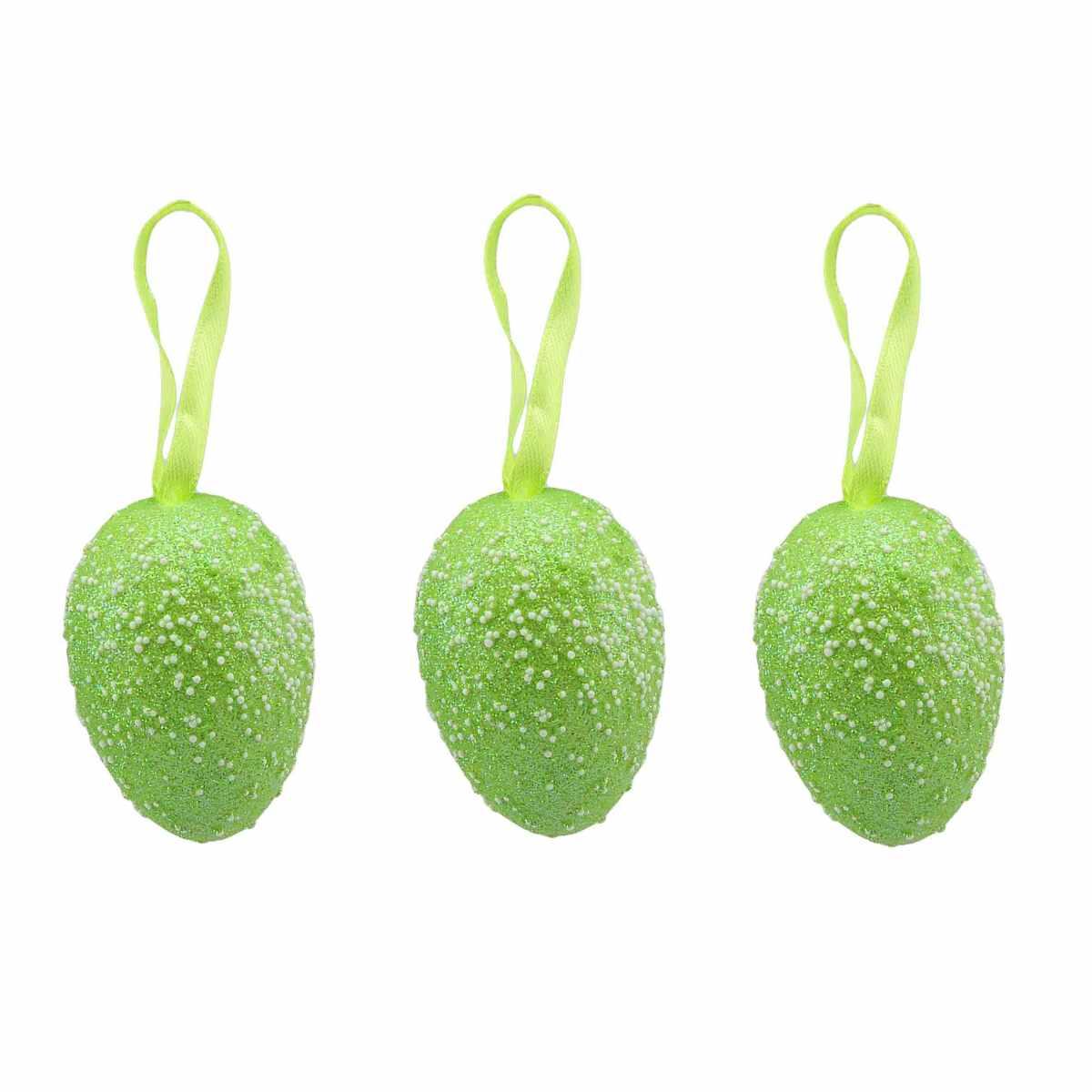 Uova polist glitter 6 colori assortiti 6 cm
