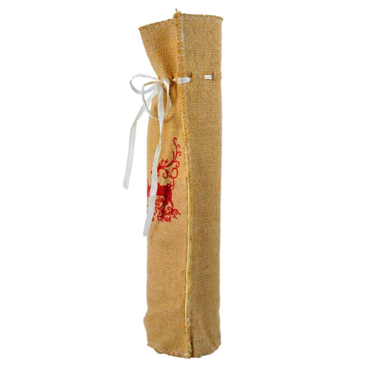 Copribottiglie Natalizio Juta con Decori cm.7,5xh34 |M2 Store