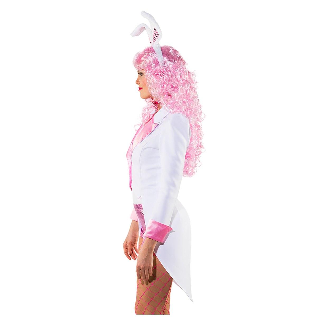 Giacca Frac Bianco con Collo Rosa |Orlob