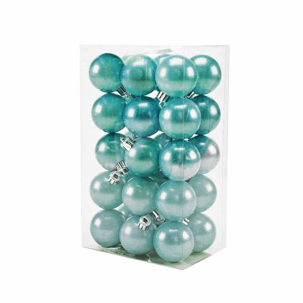 Pallina Natale cm.Ø5 Azzurre Perlate Set pz.30 Box |M2 Store