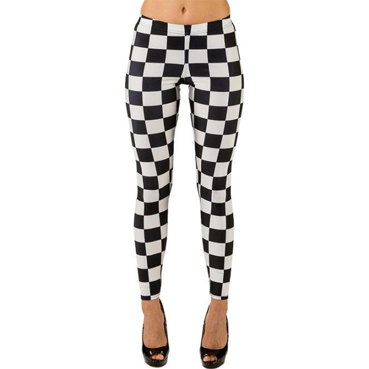 Leggins Quadri Nere E Bianchi |Orlob